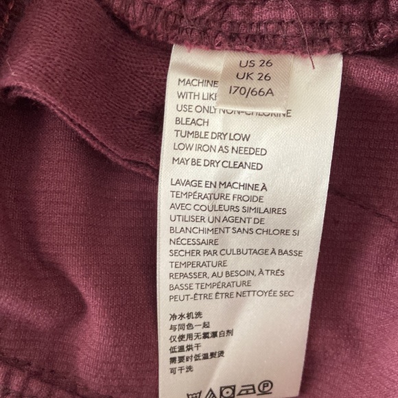 NWT Anthropologie High-Rise Pilcro Deep Wine Colored Corduroy Trousers S… - Picture 7 of 8